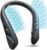 Jialexin Bladeless Personal Fan, 6000mAh Usb Rechargeable, 3-Speed Portable Neck Fan – Leafless, Headphone Design for Sports & Outdoor – Black