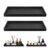Jiayaus 2-Piece Silicone Vanity Tray, Black Rectangular