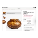 John Lewis Confetti Glass Vase, H18cm, Brown