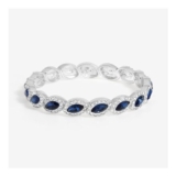 Jon Richard Blue Crystal Navette Stretch Bracelet