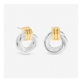 Jon Richard Two Tone Door Knocker Earrings