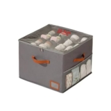 Jordan&Judy Gray Foldable Fabric Shoe Box, Minimal, Breathable, Visible