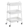 Jowkou 3-Tier Metal Rolling Cart with Lockable Casters