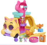 Just Play Disney Junior SuperKitties Purr N Go Lights and Sounds Playset, 10 Pieces, Articulated Figures, Kids Toys for Ages 3 Up