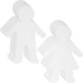 Juvale Paper Shapes – 48-Pack Blank Kid Shaped Paper Cutouts, Boy and Girl Design, White, 14.9 x 22.3 cm