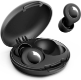 KAUGIC Ear Plugs for Sleep, Noise Cancelling Silicone Earplugs for Sleeping, Soft Reusable Ear Plugs for Noise Sensitivity, Concert, Travel with 8 Tips in XS/S/M/L & Storage Case – Black