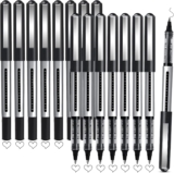 KERIFI Rollerball Pens Black Gel Pens 16 Pack Gel Ink Pens, 0.5mm Liquid Ink Rollerball Pens, Ballpoint Pens Writing for Signature, Taking Notes, Office/Stationary Supplies