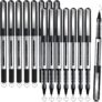 KERIFI Rollerball Pens Black Gel Pens 16 Pack Gel Ink Pens, 0.5mm Liquid Ink Rollerball Pens, Ballpoint Pens Writing for Signature, Taking Notes, Office/Stationary Supplies