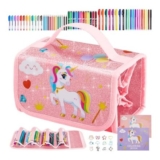 KINSPORY Unicorn Coloring Set with Pencil Case and Pens