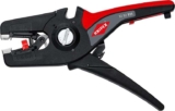 KNIPEX Precistrip16 Automatic Insulation Stripper, in Blister, 0.08-16 mm², with Fine Adjustment, Adjustable Length Stop, 12 52 195 SB