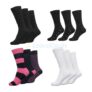 KNWER 3 Pairs Mens Breathable Cotton Socks (Various Options)