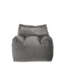 Kaikoo Large Velvet Armchair Beanbag Grey