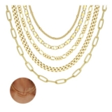 Kakonia Layered Gold Necklaces Set, 14K Plated