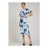 Kaleidoscope Floral Print Midi Dress