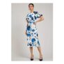 Kaleidoscope Floral Print Midi Dress