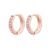 Kamise 925 Silver Huggie Hoop Earrings for Girls Pink Zirconia