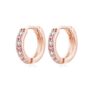 Kamise 925 Sterling Silver Hoop Earrings for Girls Purple Zirconia