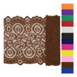Keadic 12pcs Lace Elastic Trim, 7.1 X 5yd, Brown