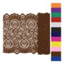 Keadic 12pcs Lace Elastic Trim, 7.1 X 5yd, Brown