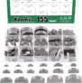 Keadic 155Pcs 17Sizes Metric Woodruff Key Assortment Set, Carbon Steel Half Moon Gear Shaft Drive Semicircle Bond Key Pulley Crank Hardware Accessories for Mechanical Industry Fasteners