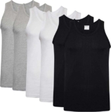 Keanu Mens Fitted 100% Cotton Vests Pack of 6 – Various Sizes/Colours. Sold & dispatched by Public Dealz