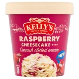 Kellys Raspberry Cheesecake / Vanilla Bean / Millionaires Shortbread with Cornish Clotted Cream 425ml Instore Waterlooville