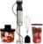 Kenmore 4-in-1 Handheld Immersion Blender with Food Processor, Chopper, Whisk & 700mL Beaker, Stainless Steel Stick Blender with Quad Blade for Baby Food, Soup, Puree & Smoothies