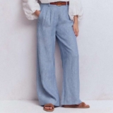 Kensington Linen Trousers Blue Chambray – 15% off new styles – with Code