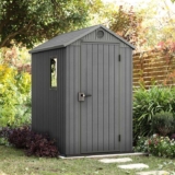 Keter Darwin Grey Outdoor Apex Garden Storage Shed – 6 x 4ft – Free C&C