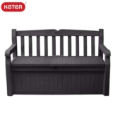 Keter Eden Bench 265L Outdoor Garden Storage Box, All Weather-Resistant 2 Year Warranty – W/Code