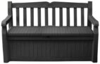 Keter Eden Bench 265L Outdoor Garden Storage Box – Grey