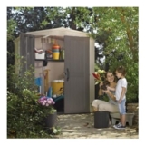Keter Factor Brown Double Door Outdoor Apex Garden Storage Shed – 6 X 6ft