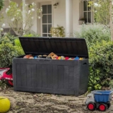 Keter Hollywood 270L Anthracite Garden storage box 2 Yr Guarantee £25 w/ signup code & £2 add on item e.g Diall Torch (free cc)