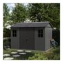 Keter Newton plus Apex Outdoor Storage Shed Grey -11 X 7.5ft