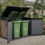 Keter Rosewood Horizon 6ft 3 x 3ft 7 Horizontal 2020 Litre Storage Shed