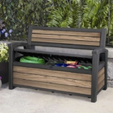 Keter Signature Storage Bench, Oak 419/8468 Free Delivery