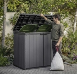 Keter Store It Out Darwin 1150L Resin Garden storage – Grey Pent (W)141cm (D)82cm (H)120cm