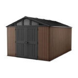 Keter Stronghold 10x15ft Outdoor Storage Shed Weatherproof Steel-Reinforced, Heavy-Duty Floor
