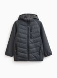 Kids Black Puffer Sweat Jacket, 5-6 Years Old – Free C&C