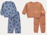 Kids Blue Play All Day / Terracotta Los Angeles Sweatshirt & Joggers Set 1.5-3Y / 3-6Y £7 / 6-8Y £8 – 10% Off With Reward Points – Free C&C