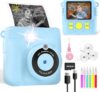 Kids Camera for Boys, Instant Print Camera for Kids with Photo Paper, 1080P Digital Camera for Children, Cool Toys Gifts for Boys Age 3 4 5 6 7 8 9 10 Years Old, Video Recorder, 32GB SD Card – Blue