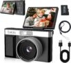 Kids Digital Camera FHD 1080P Digital Camera For Kid With 32GB Card,2 Flip 180 Screen With Support For Selfie Vlog Cam,Compact Camera With Flash,Birthday for Kids Boys Girls.