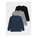Kids Ribbed Long Sleeve Tops 3 Pack