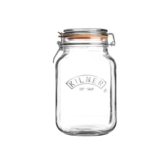 Kilner Square Clip Top Jar 1.5L (1500ml) Airtight Glass Jar