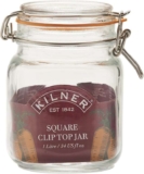 Kilner Square Clip Top Jar 1L (1000ml) Airtight Glass Jar