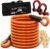 Kinetic Recovery Tow Rope Heavy Duty 7.3m2416t (37480lbs) with D-shackle heavy duty Tow Ropes for Anchoring for Cars Offroad Cars Trucks Boats Snowmobiles SUV