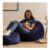 Kingston Navy Blue Cord Adults Bean Bag Chair & Footstool Free P&P Clubcard