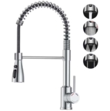 Kitchen Tap,Kitchen Sink Mixer Taps with Pull Down Spray Head, 360Swivel