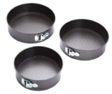 KitchenCraft Springform Cake Tins with Non Stick Coating in Gift Box, Round, Set of 3