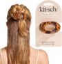 Kitsch Flat Claw Clips for Women – Stylish Flat Hair Clips, Strong Hold for Thick & Fine Hair Non-Slip for Secure, Comfortable All-Day Wear Ideal Gifts for Women -Tortoise Design, Small